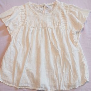 Ruffle Sleeve Pheasant Top